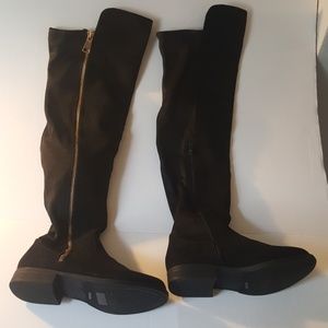 Womens BamBoo High Boots Black Sz 10 Zipper